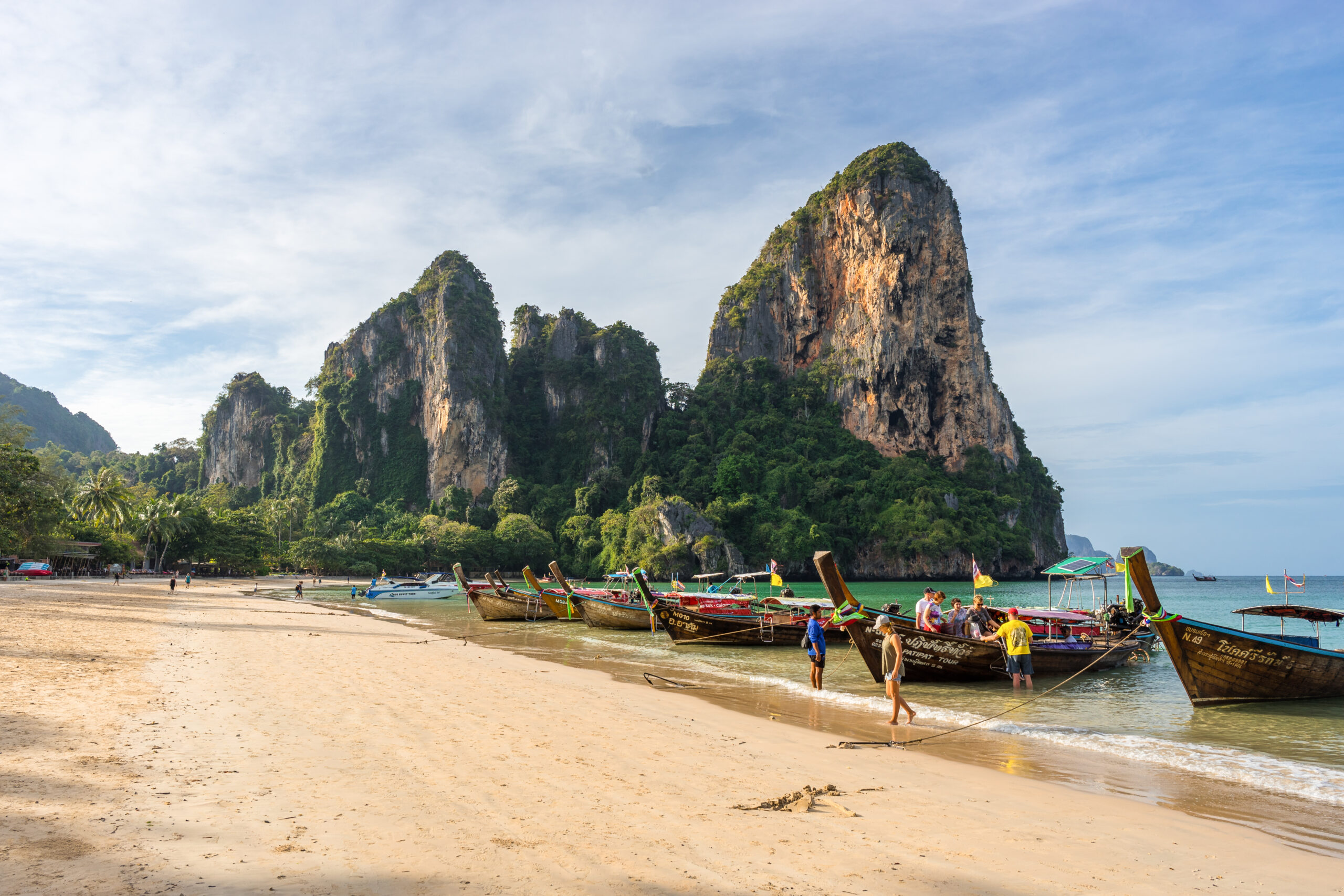 West Railay Beach, Krabi Province, Thailand – January 18, 2019: